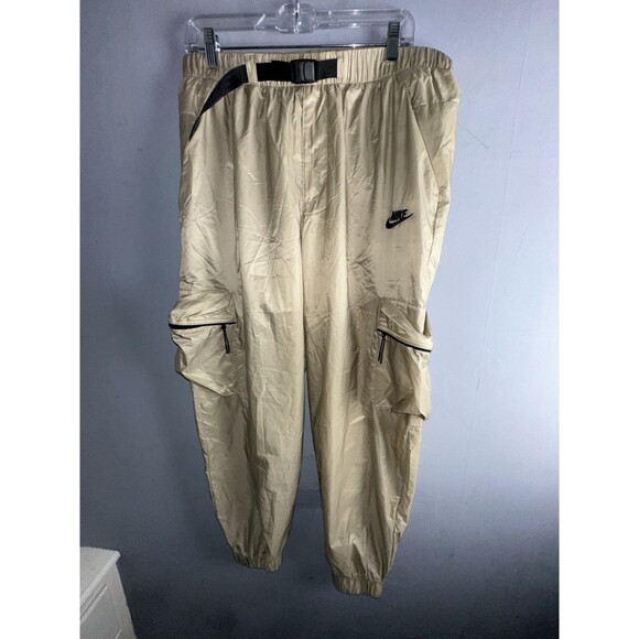 NWT Nike Tech Pack Woven Utility Cargo Sportswear Large Retail $125 Khaki Black - Picture 1 of 14